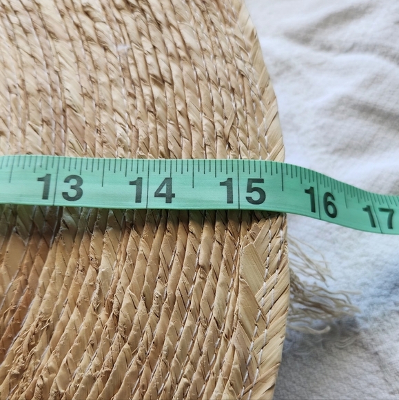 Handmade Tan Straw Southwestern Sun Hat Made In Mexico - Picture 3 of 8